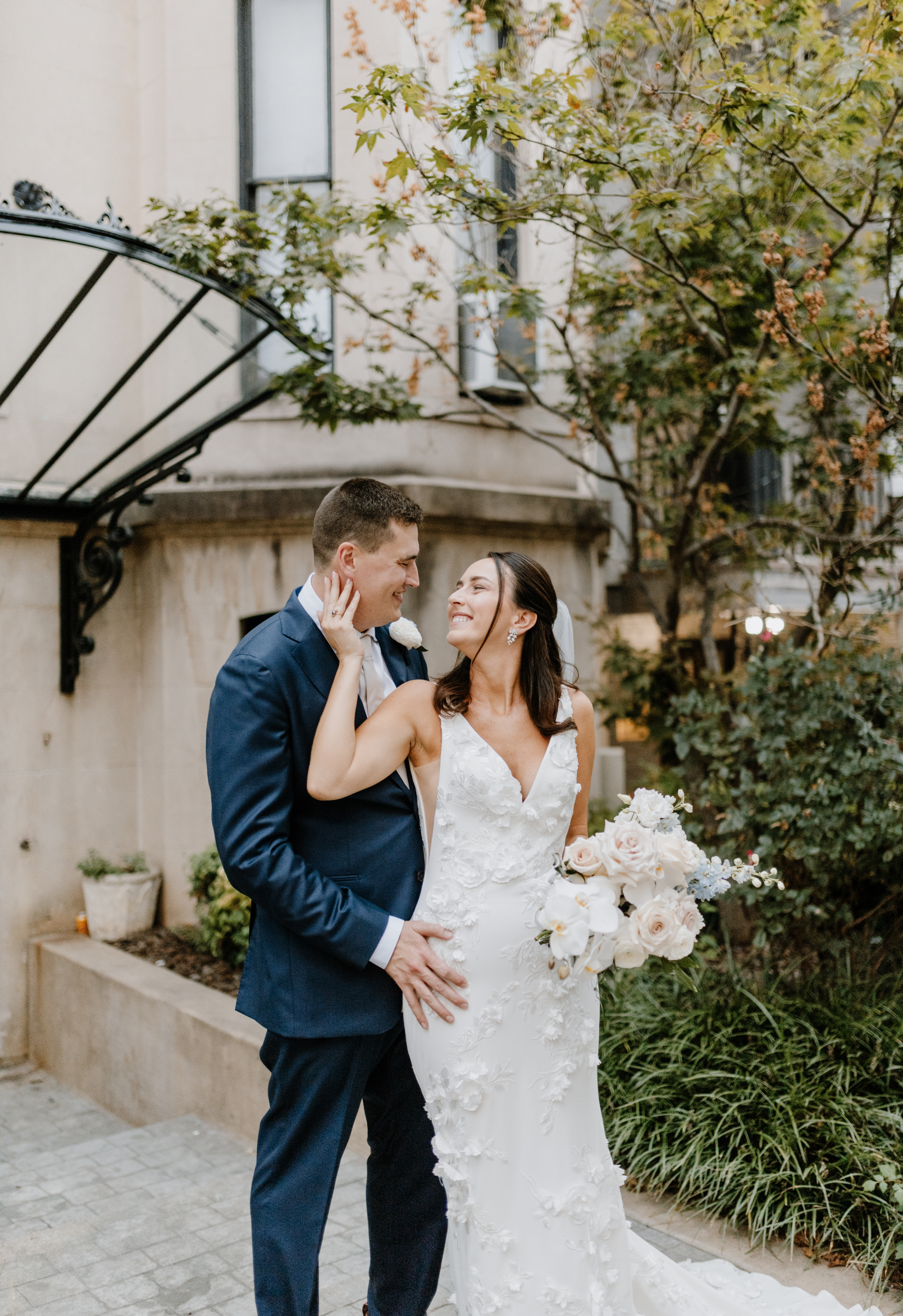 Newly wed couple at Irongate Restaurant in Washington, DC