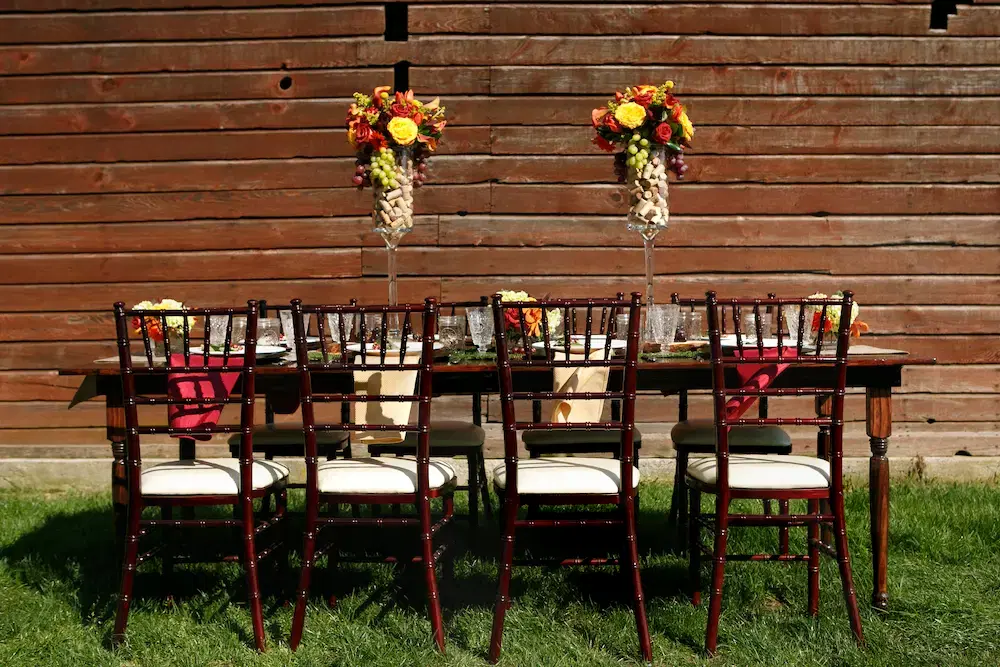Wedding table decorations by Monica Browne Weddings