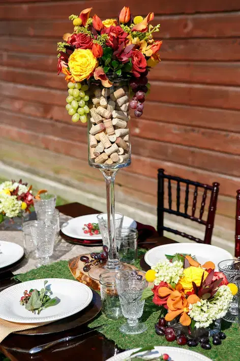 Wedding table decorations by Monica Browne Weddings