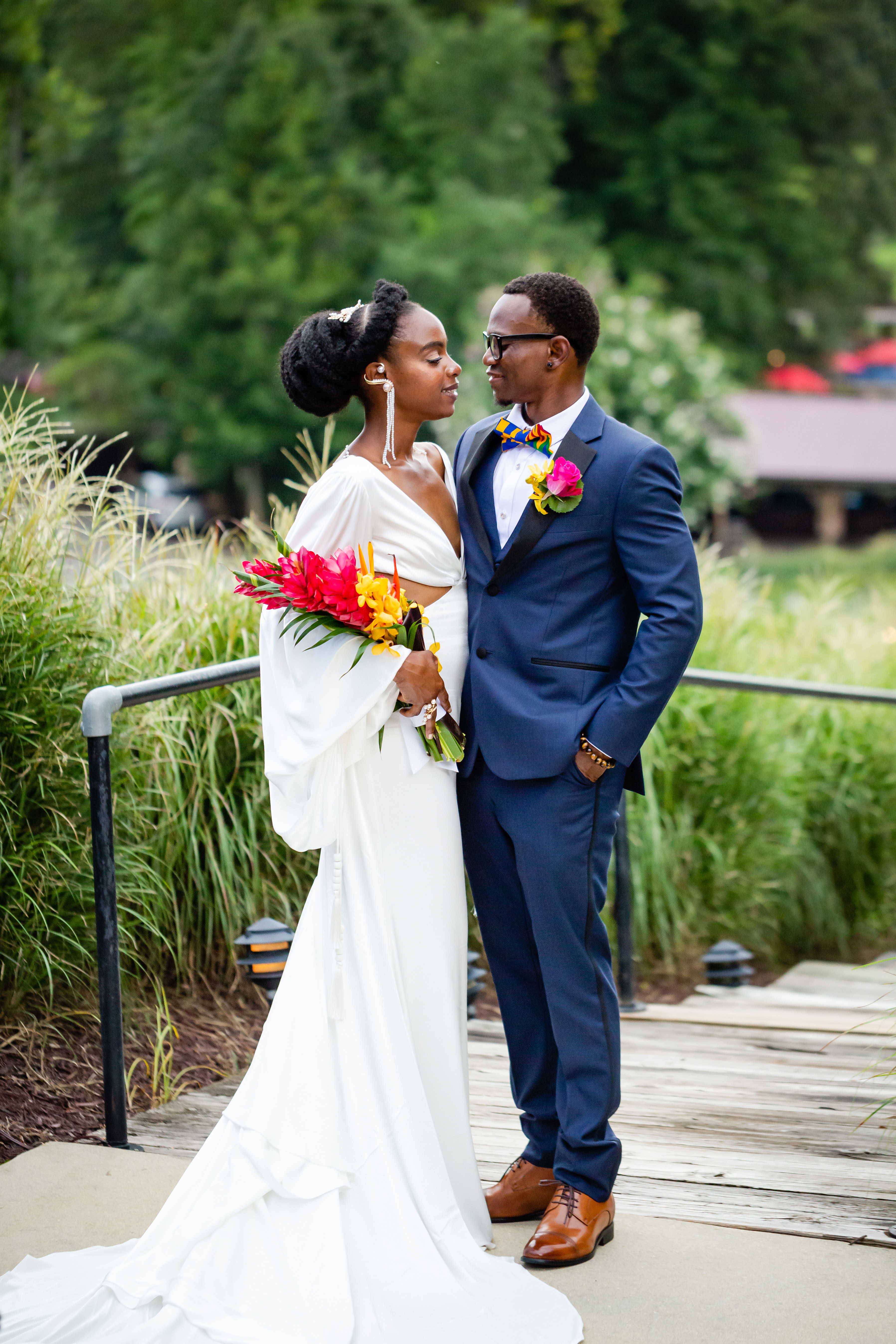 Beautiful newlywed bride.
