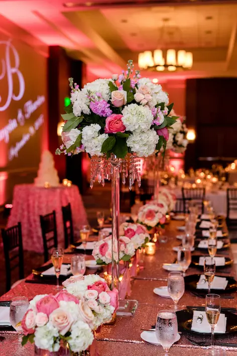 Tall wedding flowers centerpiece