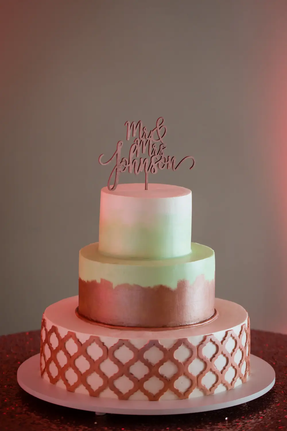 Brown wedding cake